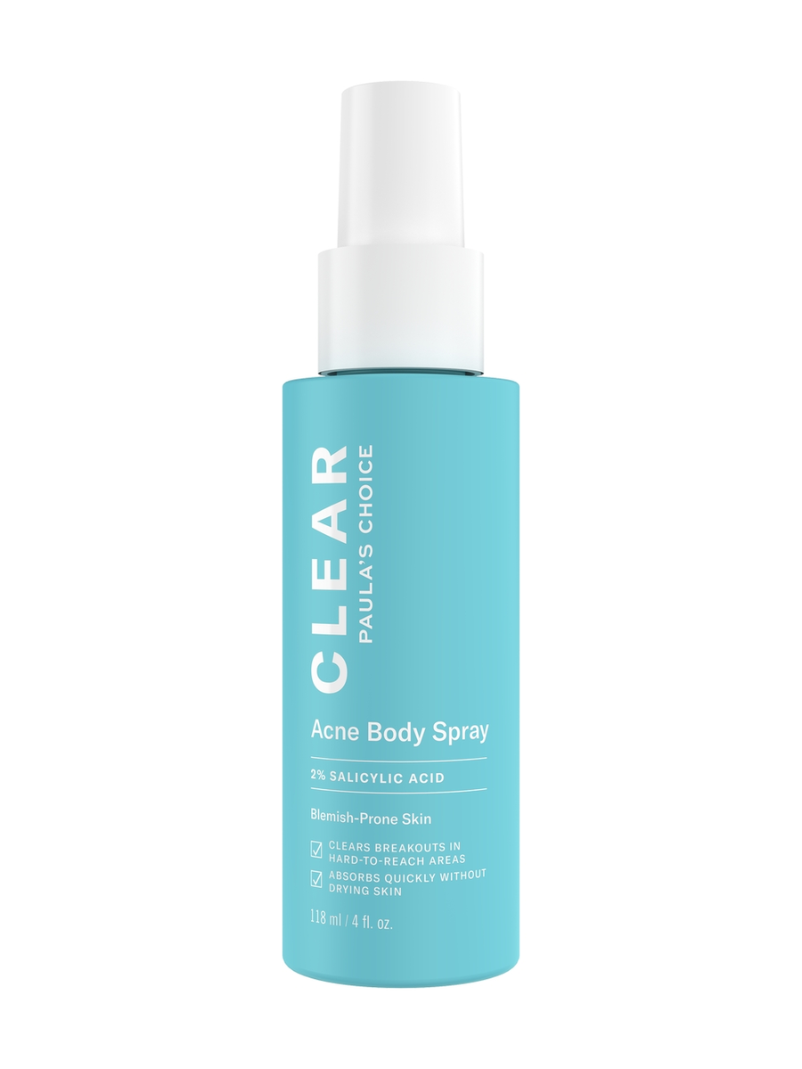 clear spray do ciała na trądzik na wypryski