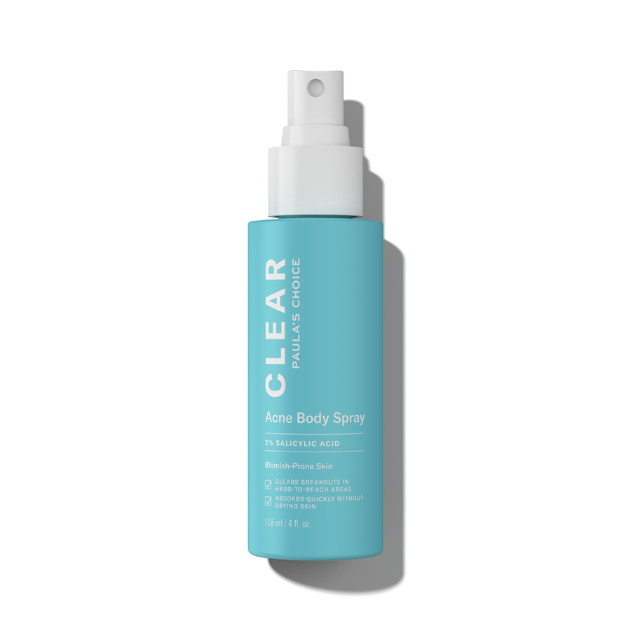 clear spray do ciała na trądzik na wypryski