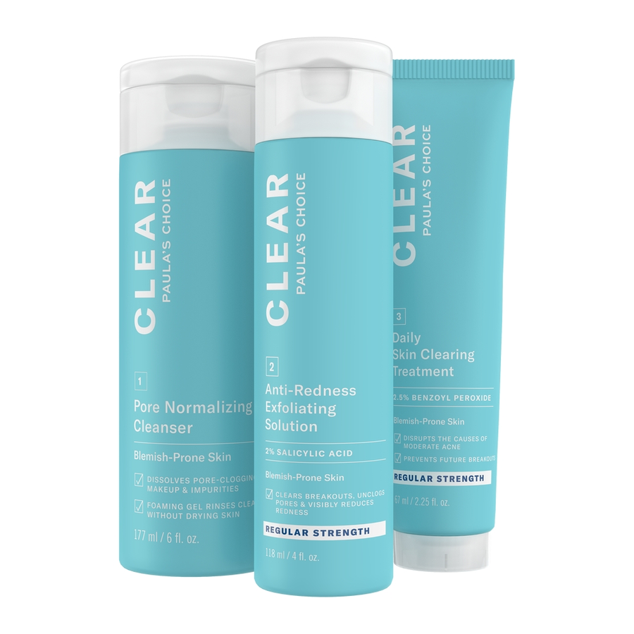 zestaw produktów clear na trądzik o regularnym działaniu